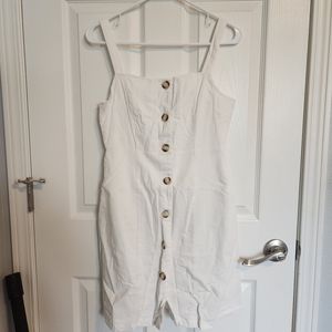 Linen Blend Mini Dress